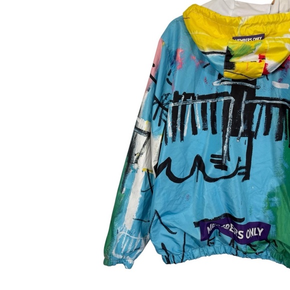 Members Only Jean Michel Basquist A Panel Of Experts Full Zip Windbreaker Jacket - Picture 5 of 11